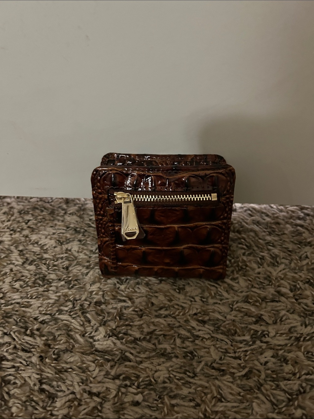 Brahmin Brown Croc-Embossed Shoulder Bag - Picture 5 of 8